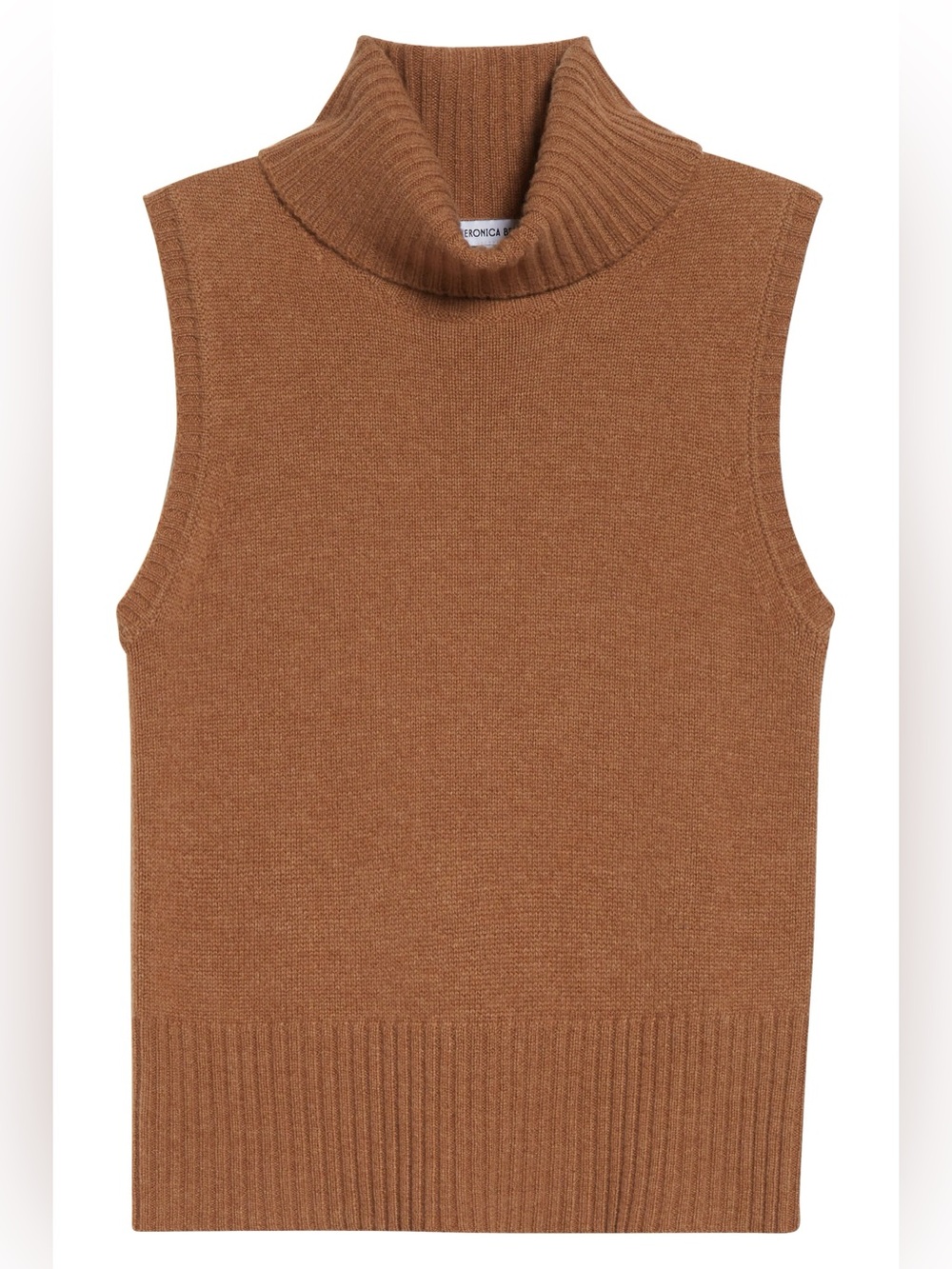 Veronica Beard Mazzy 100% Cashmere Sleeveless Turtleneck Sweater Vest M